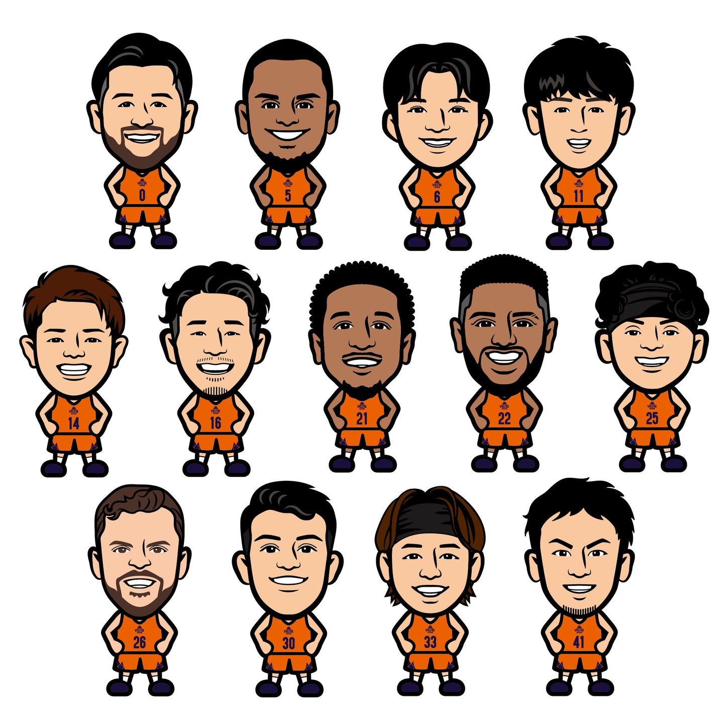 選手イラストステッカー（ランダム）